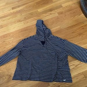 Striped cropped hoodie